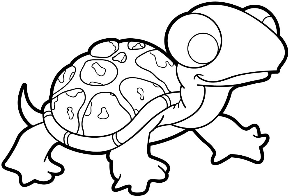 Desenho para pintar de Tartaruga