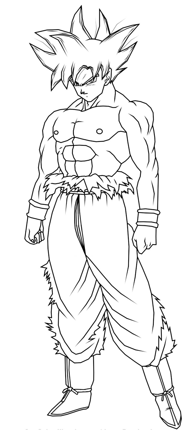 Imagem do Goku para colorir