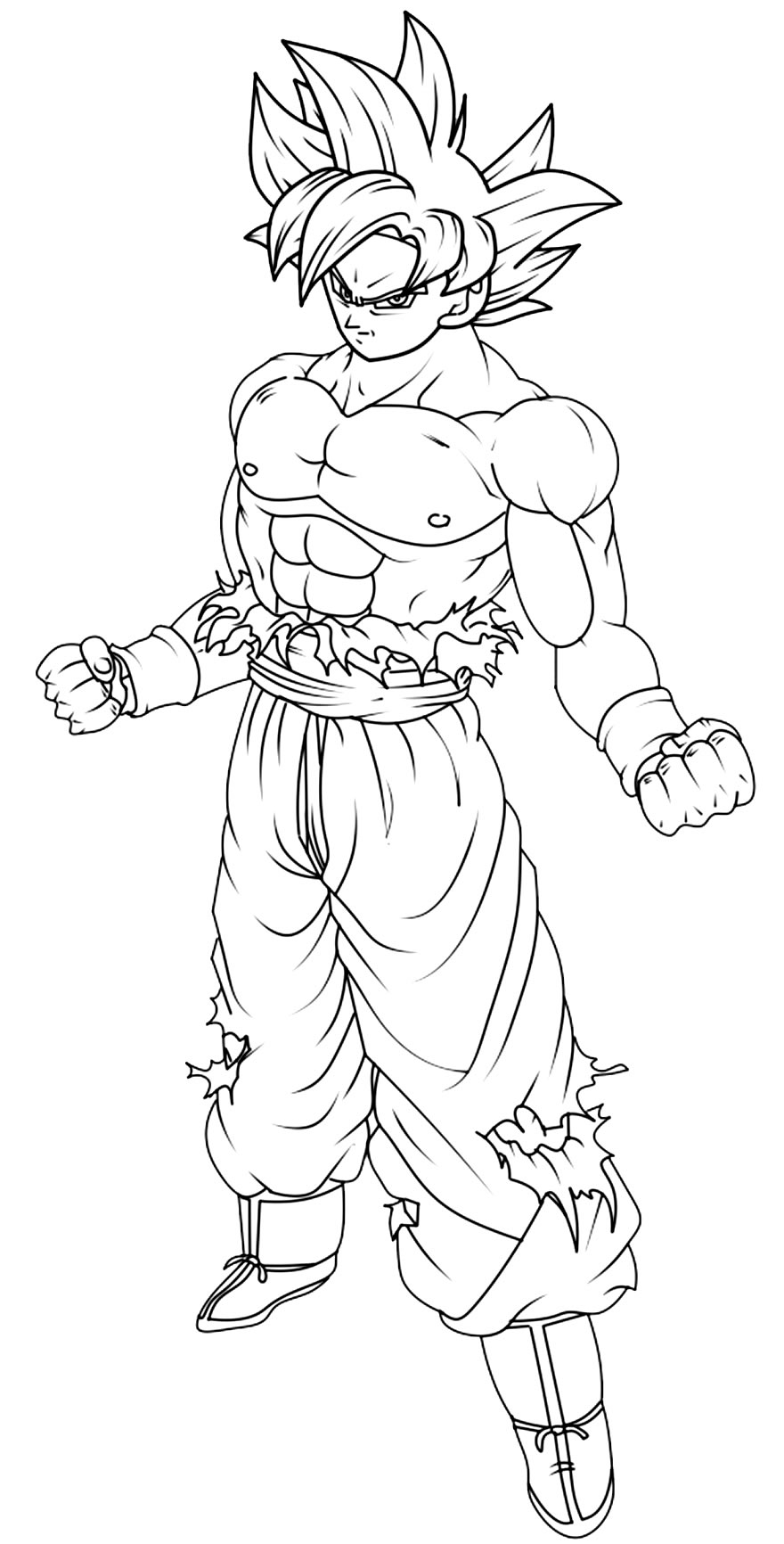 Desenho do Goku para pintar