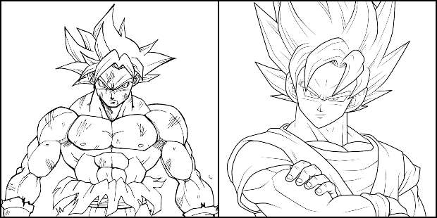 Desenhos do Goku para colorir