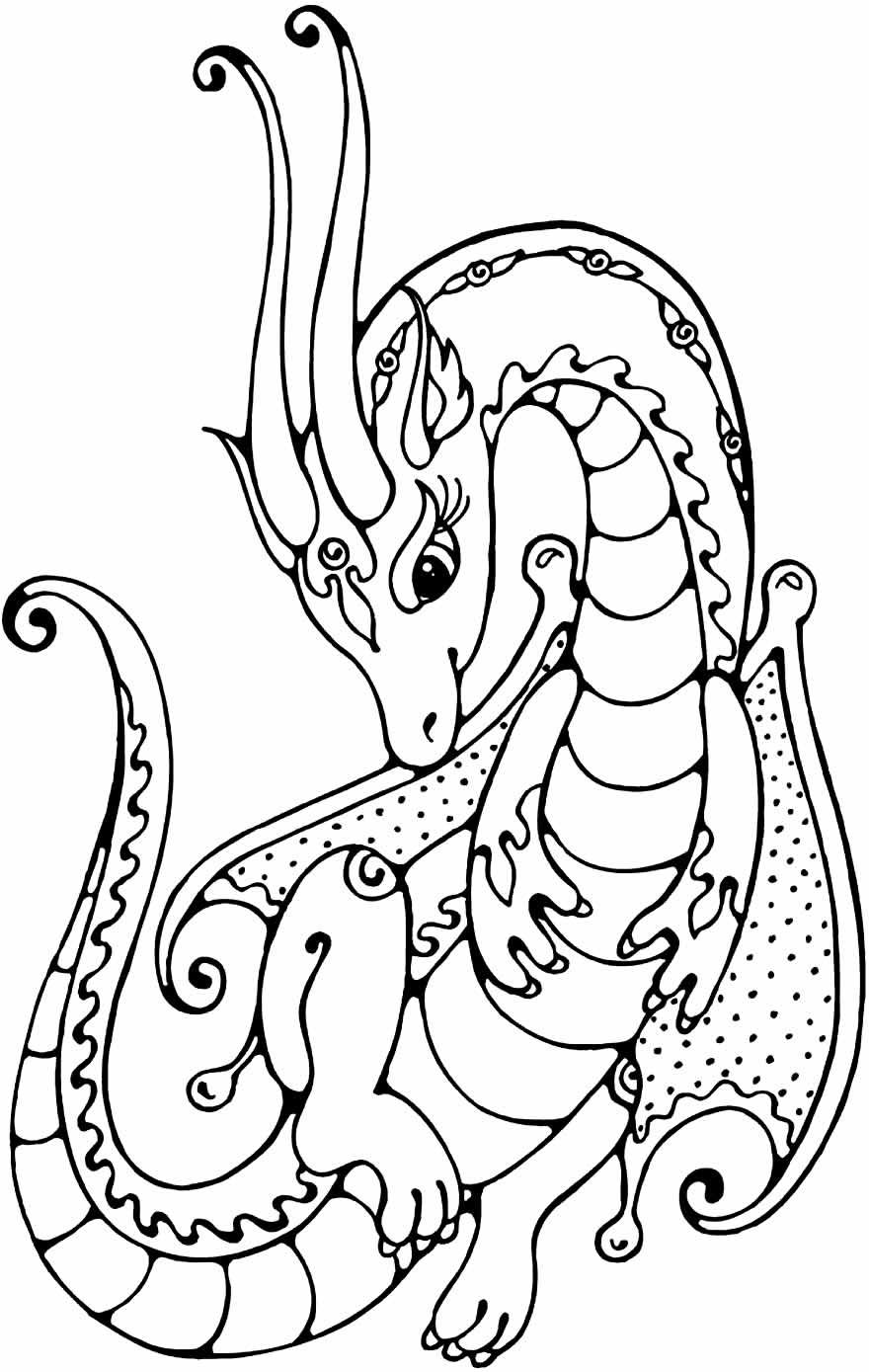 Desenho para colorir de Dragão