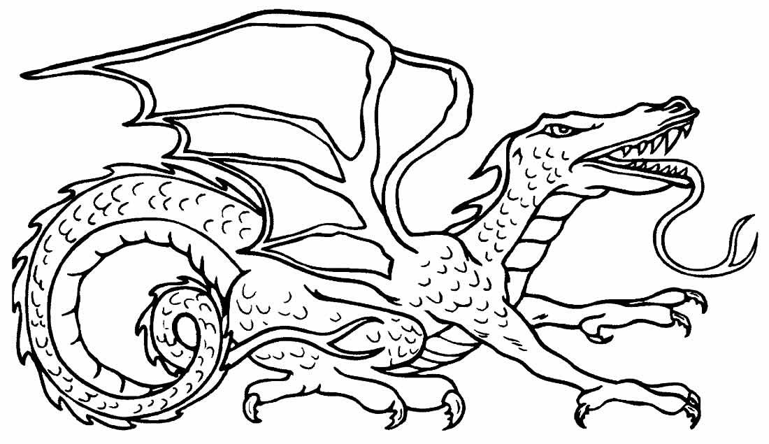 Desenho para colorir de Dragão