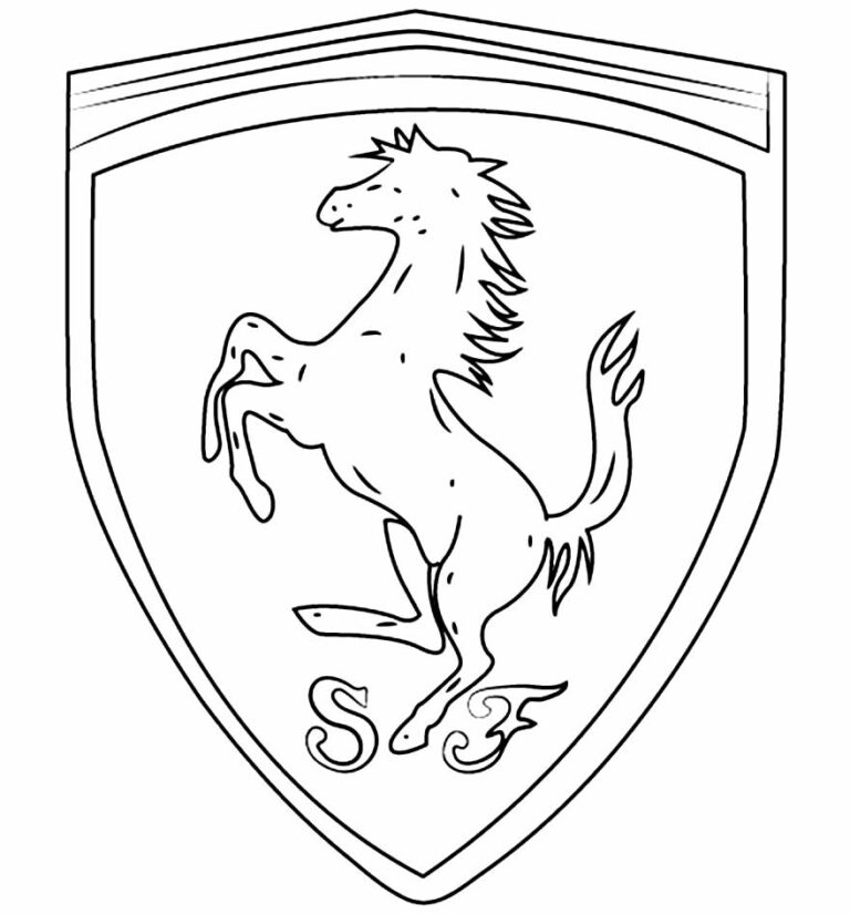 30+ Desenhos de Ferrari para colorir - Dicas Práticas