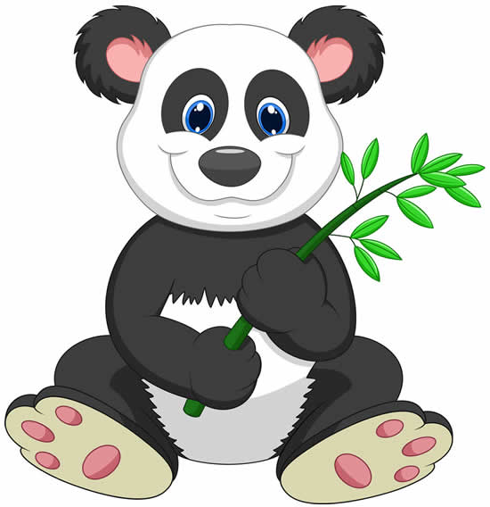 Desenho de Um urso panda pintado e colorido por Aninhaela o dia 18