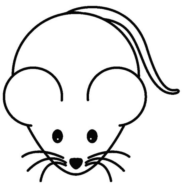 Desenho de ratinho para colorir