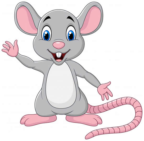 Desenho colorido de Ratinho