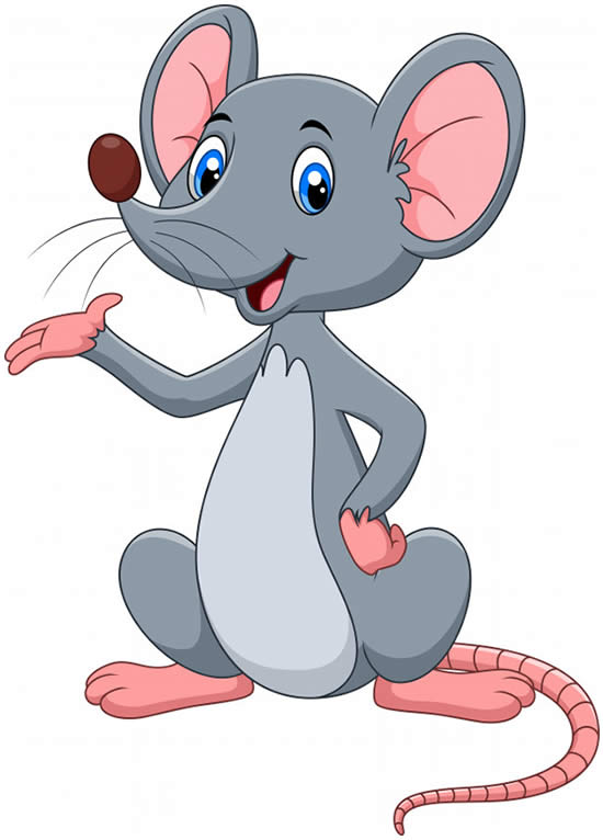 Desenho colorido de Ratinho