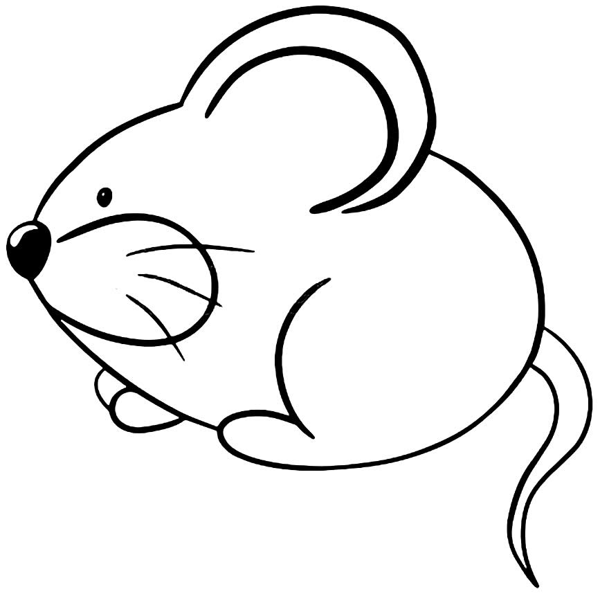 Desenho de ratinho para colorir