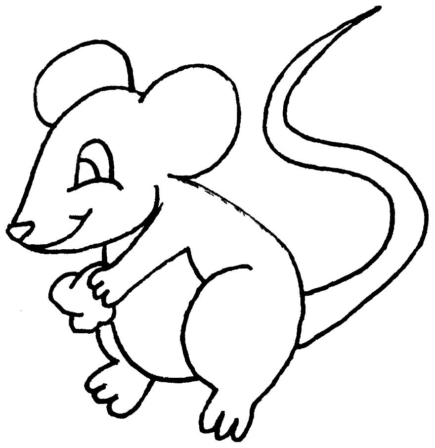 Desenho de ratinho para colorir