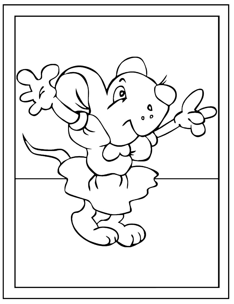 Desenho de ratinho para pintar