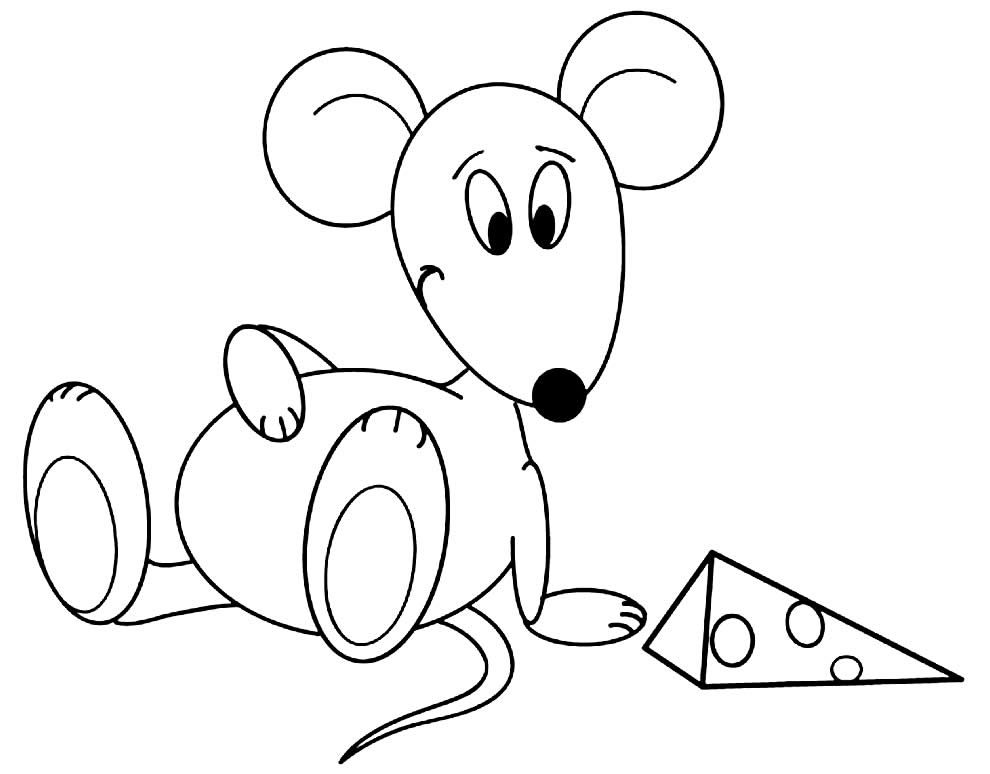 Imagem de ratinho para pintar