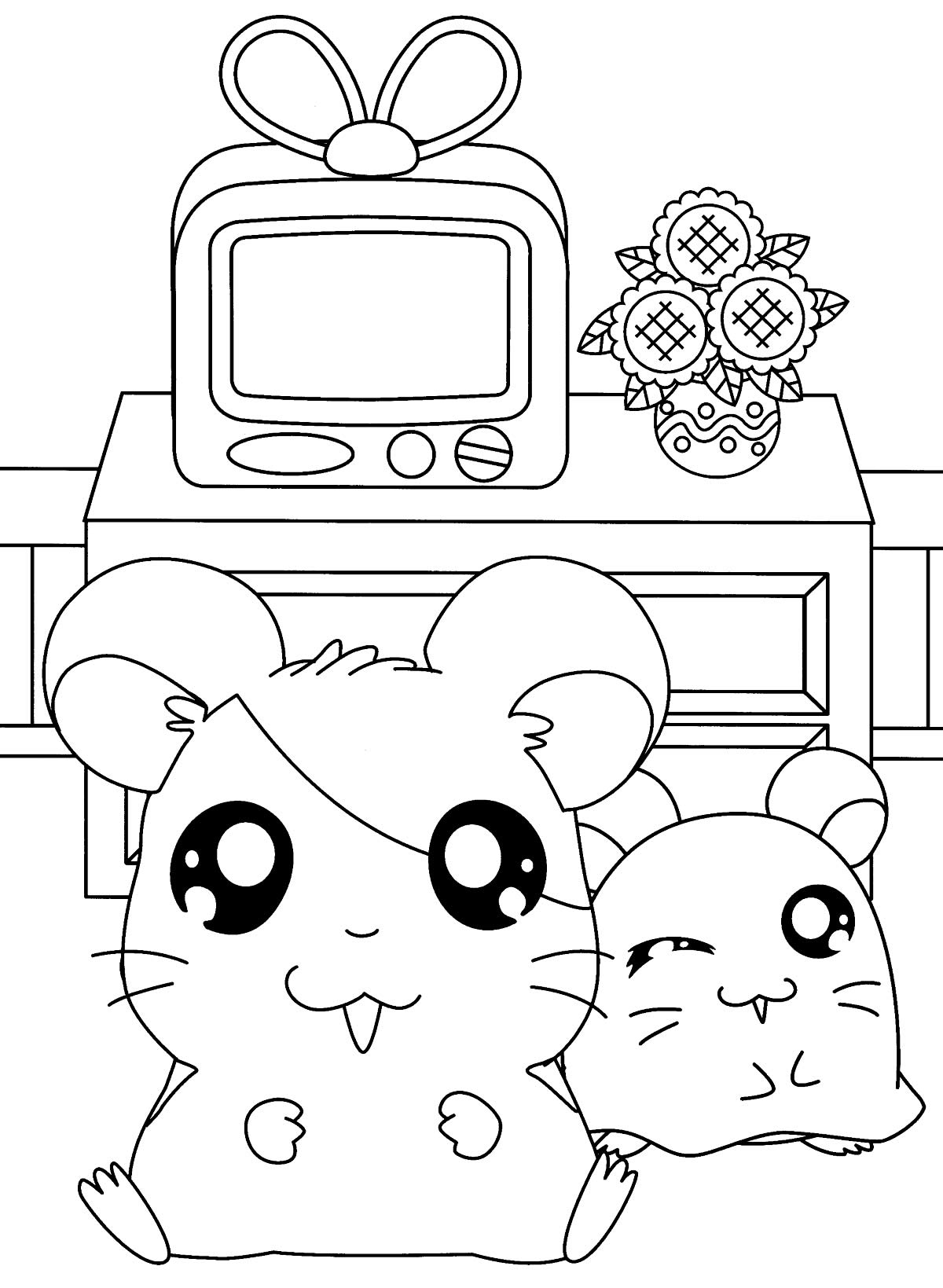 Desenho de Hamtaro para colorir