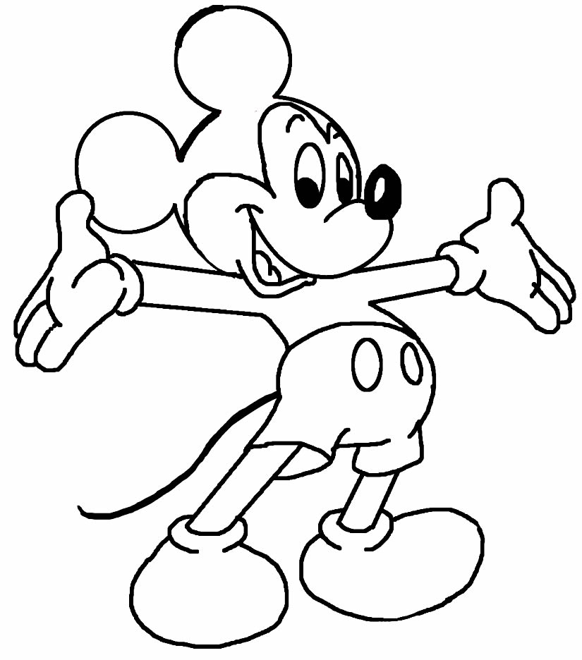 Desenho para colorir do Mickey Mouse
