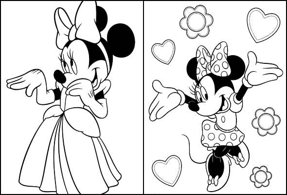 Minnie para Colorir : 50 desenhos para imprimir