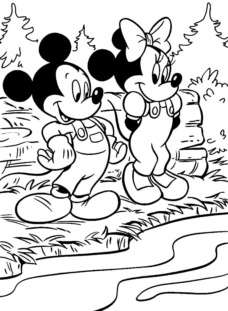 Desenhos da Minnie e Mickey