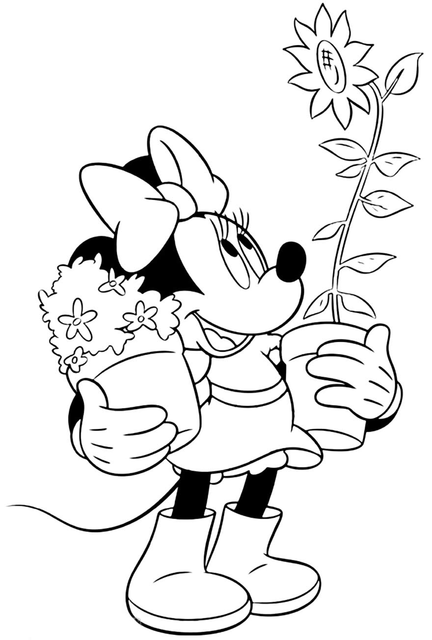 Desenho da Minnie para pintar