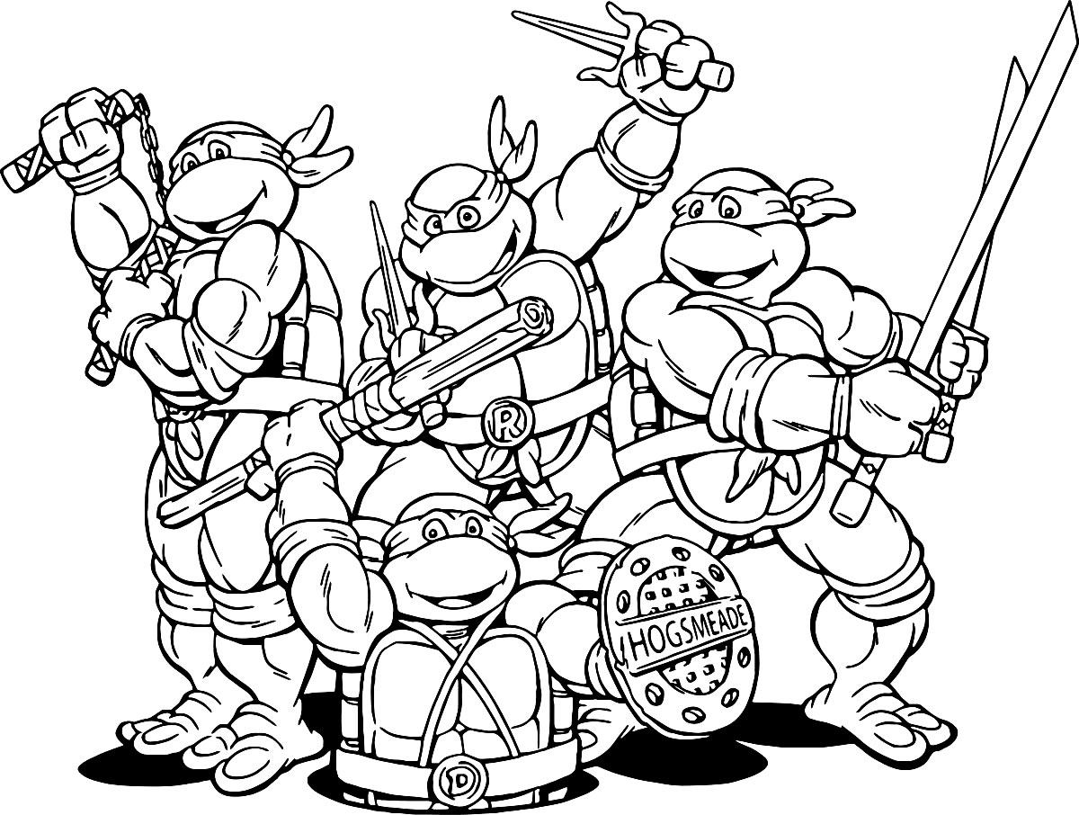 desenhos das Tartarugas Ninja para colorir, pintar, imprimir! Moldes e  riscos das tart…