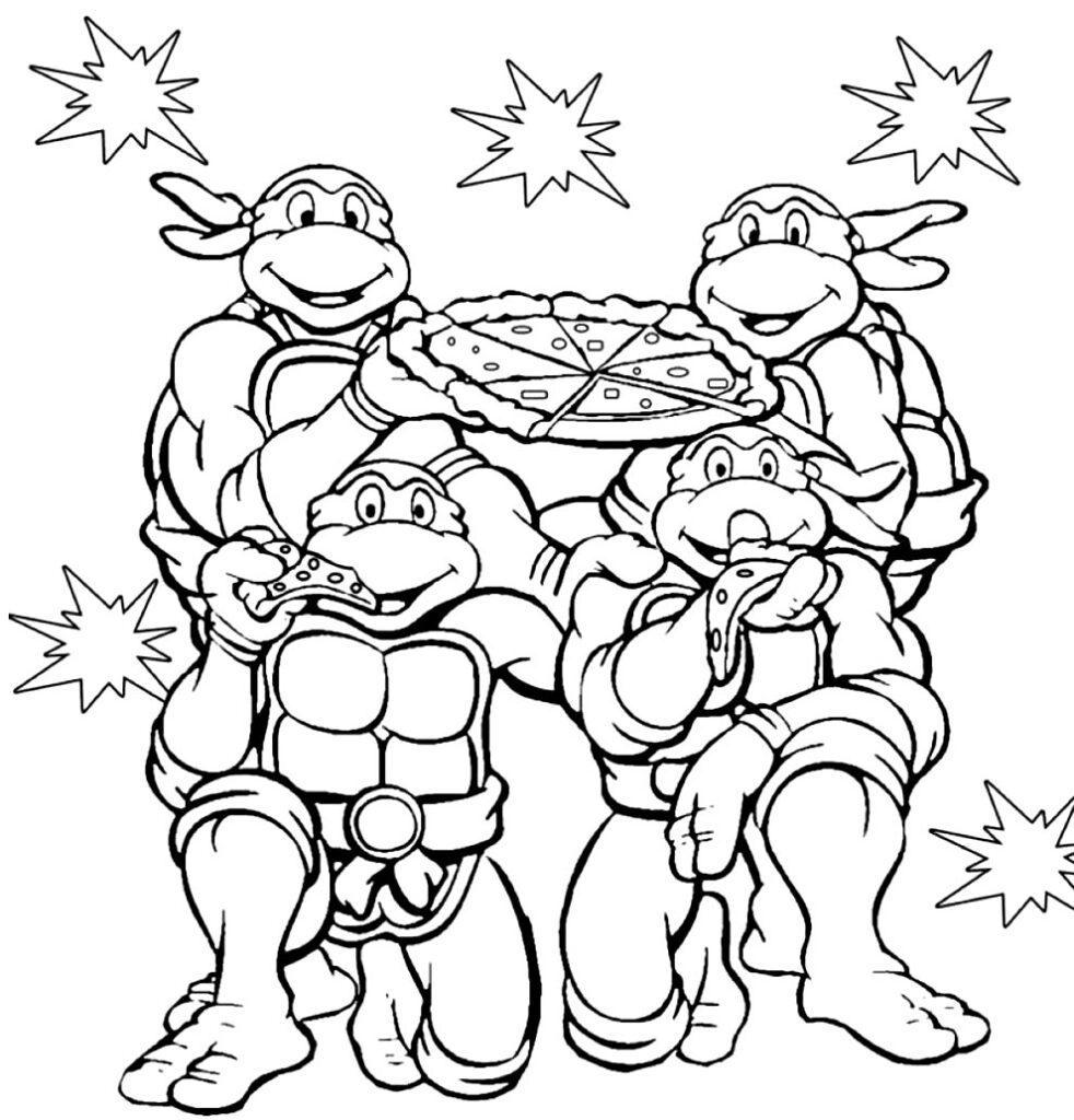 50+ Desenhos das Tartarugas Ninjas para colorir - Dicas Práticas
