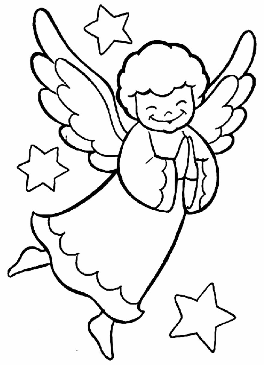 Desenho de anjinha para pintar