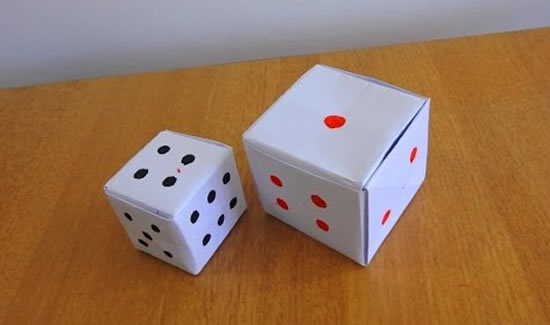 Dado de papel para fazer em casa