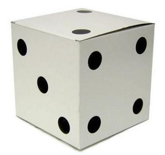 Dado de papel com molde