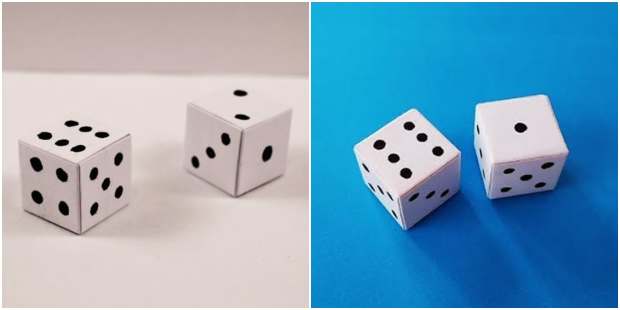 Dicas e moldes para fazer dados de papel