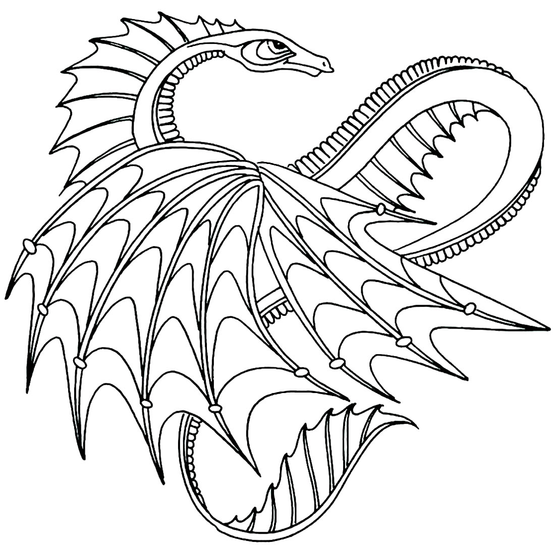 Desenho para colorir de Dragão