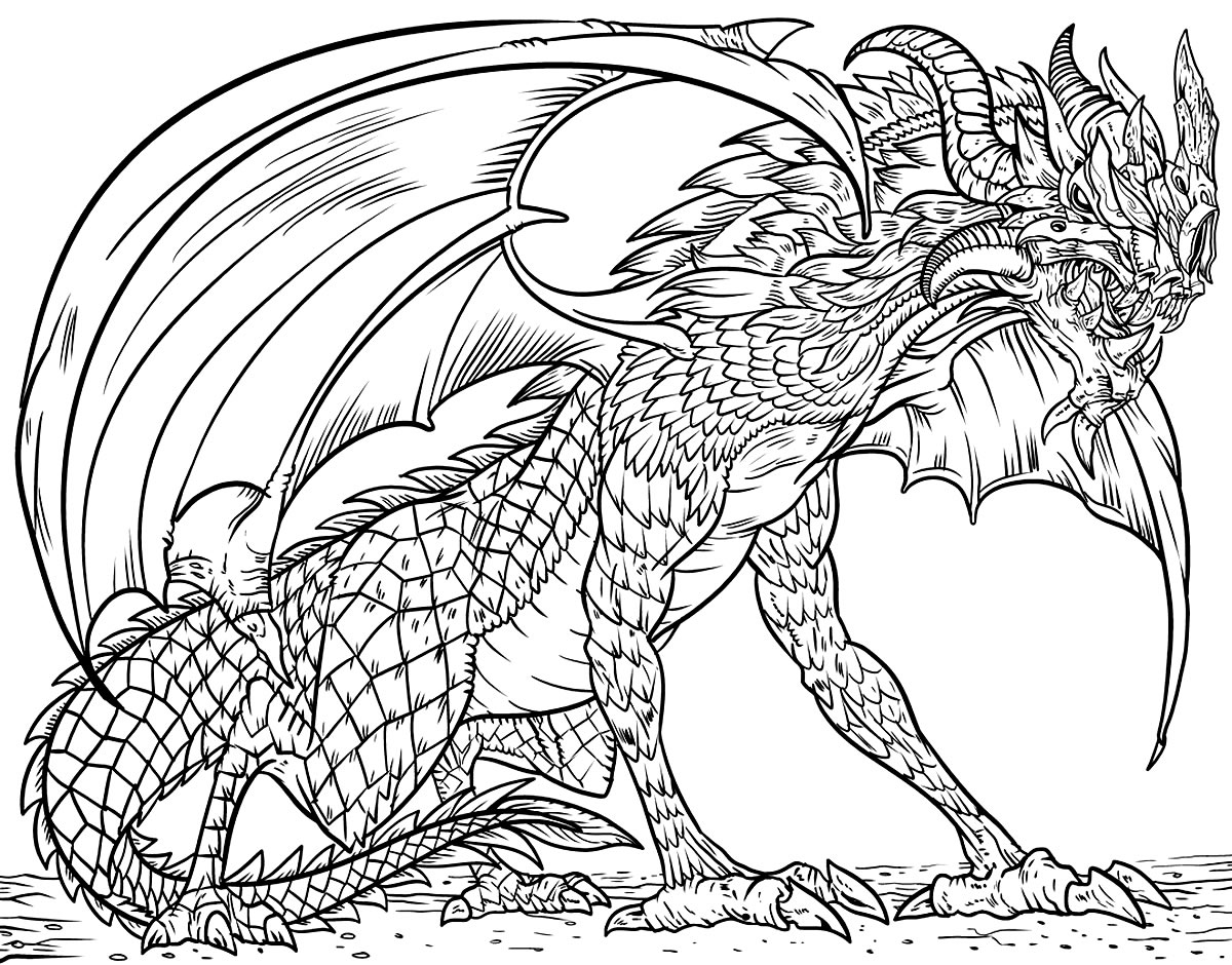 Desenho de Dragão para colorir