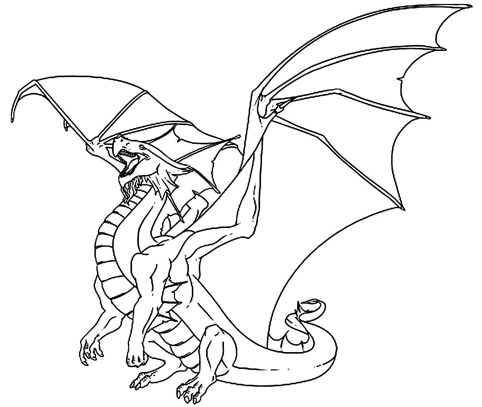 Desenho de Dragão para colorir