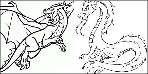 Desenhos para colorir de Dragão