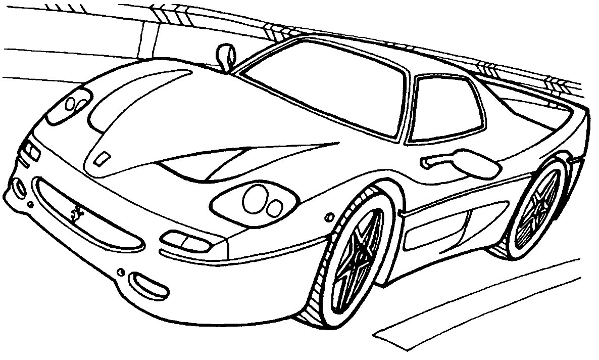 Desenho de Ferrari para pintar