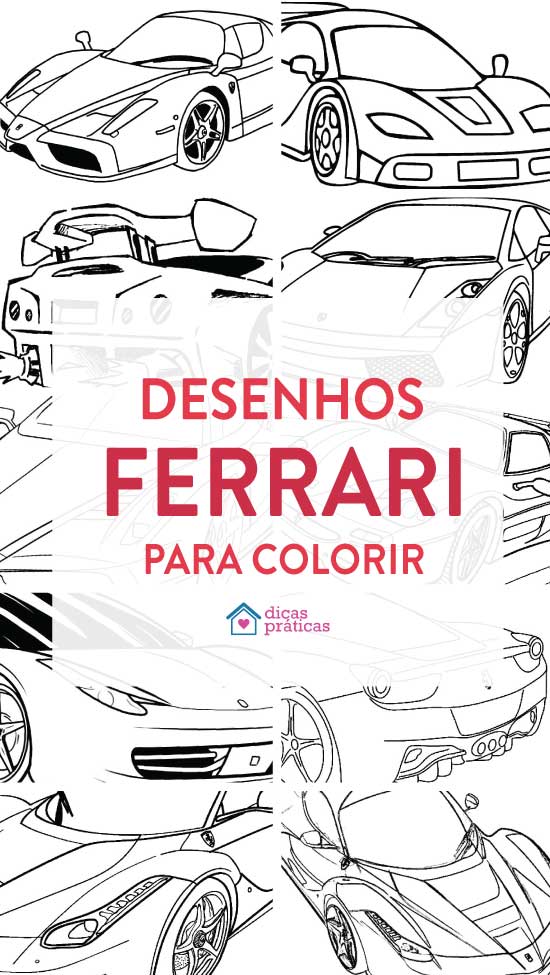 Desenhos de Carros de Corrida para colorir - Bora Colorir