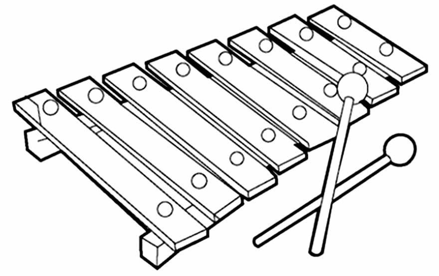 Instrumento Musical para colorir