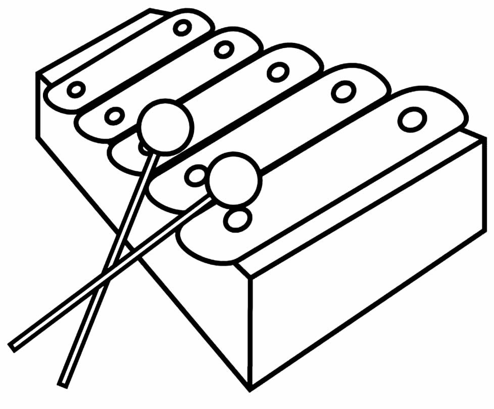 Imagem de Instrumento Musical para colorir