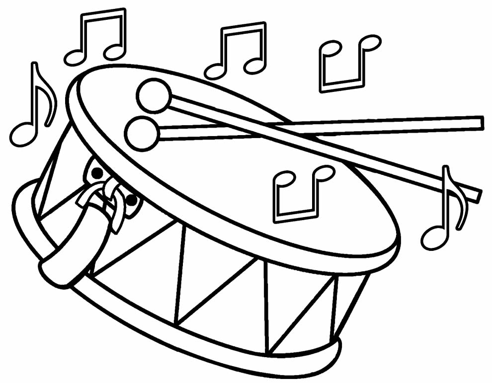Imagem de Instrumento Musical para colorir