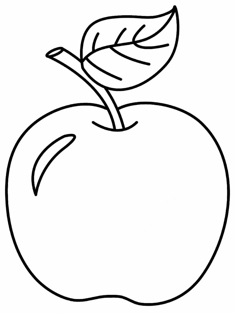 50+ Desenhos de Maçã para imprimir e colorir - Dicas Práticas