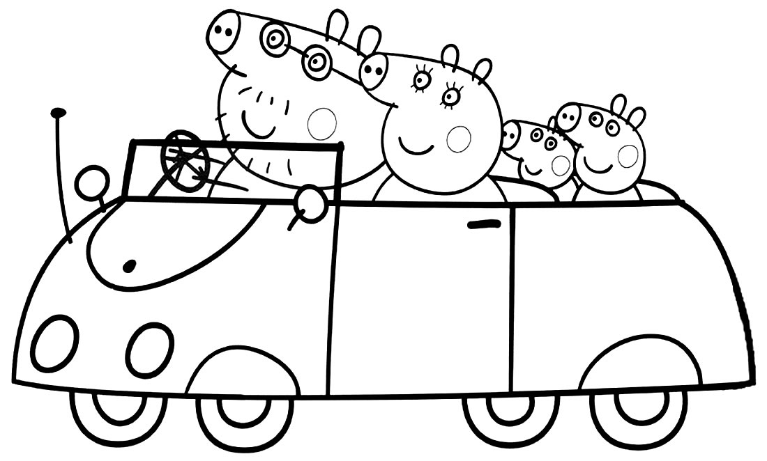 Desenho da Peppa Pig para colorir