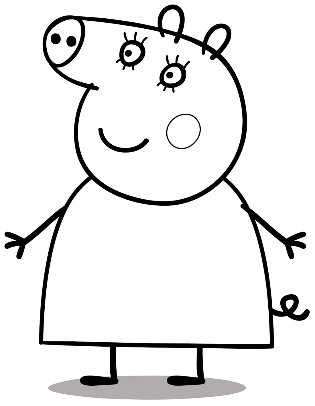 Desenho para colorir da Peppa Pig