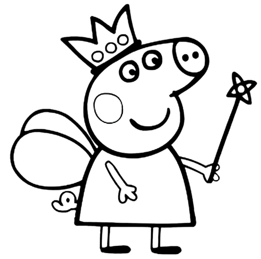 Desenho para colorir da Peppa Pig