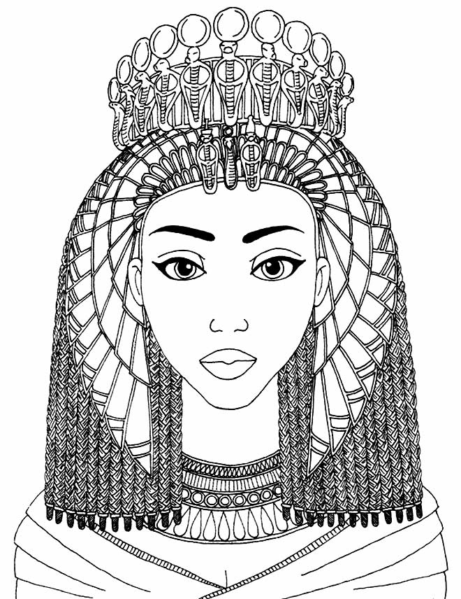 Desenho de Rainha Africana para colorir
