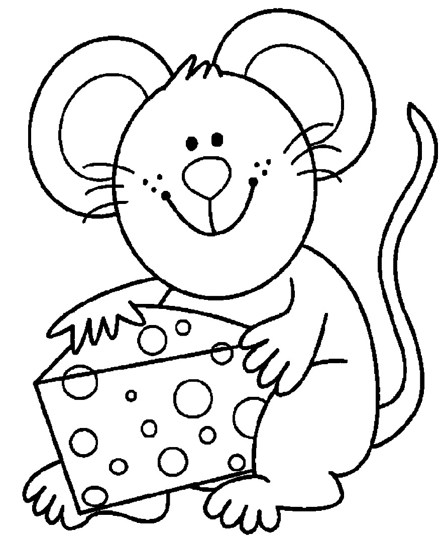 Imagem de Ratinho para colorir