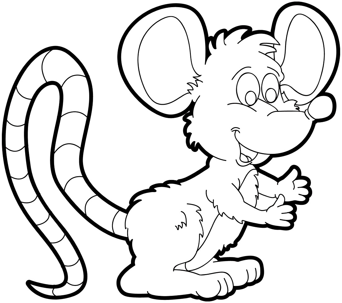 Desenho de Ratinho para pintar