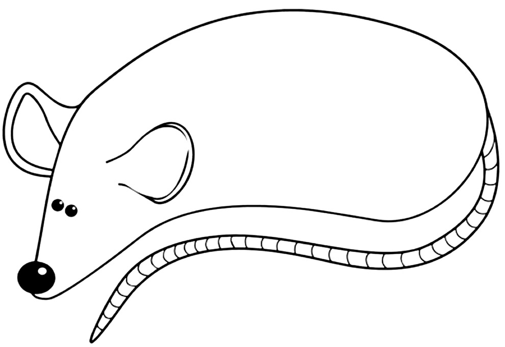 Desenho de Ratinho para colorir