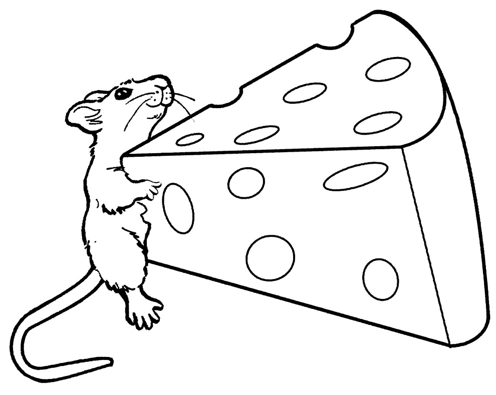 Desenho de Ratinho para colorir