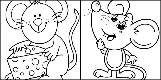Desenhos para colorir de Ratinhos