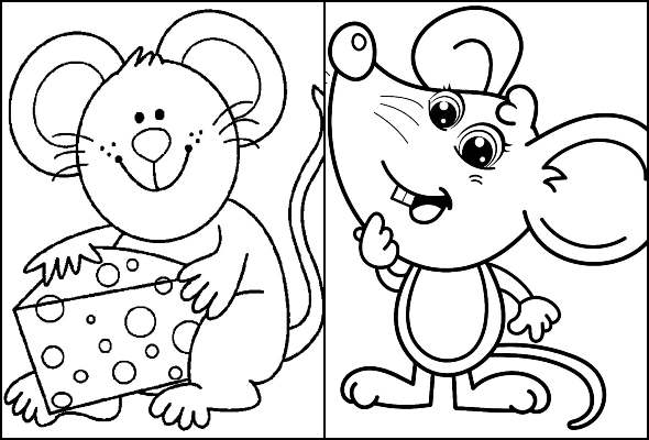 Desenhos para colorir de Ratinhos
