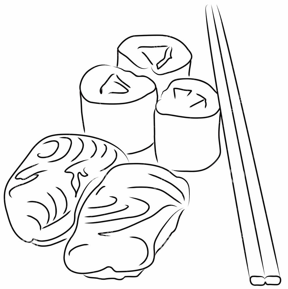 Imagem de Sushi para pintar