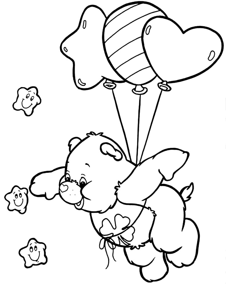 Desenho para colorir dos Ursinhos Carinhosos