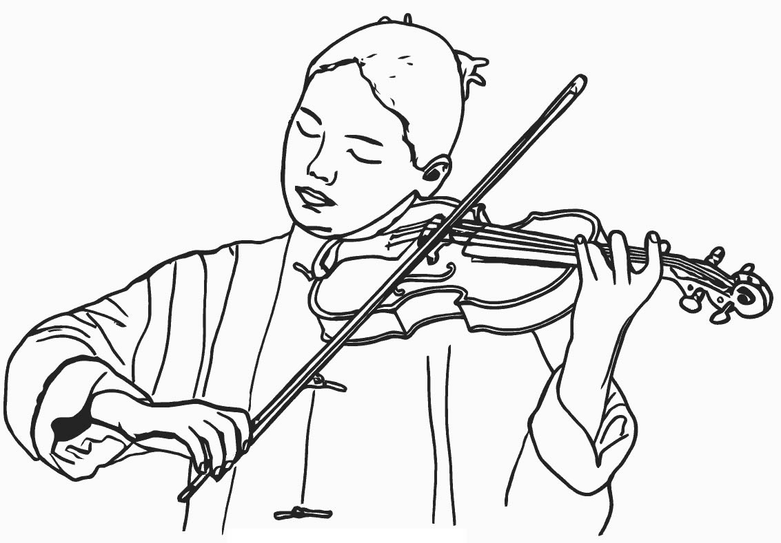 Desenho de violinista