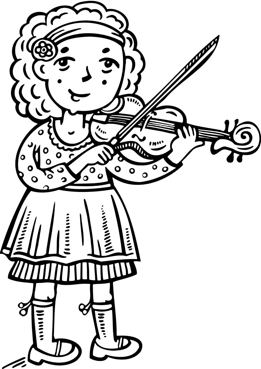 Desenho de violinista